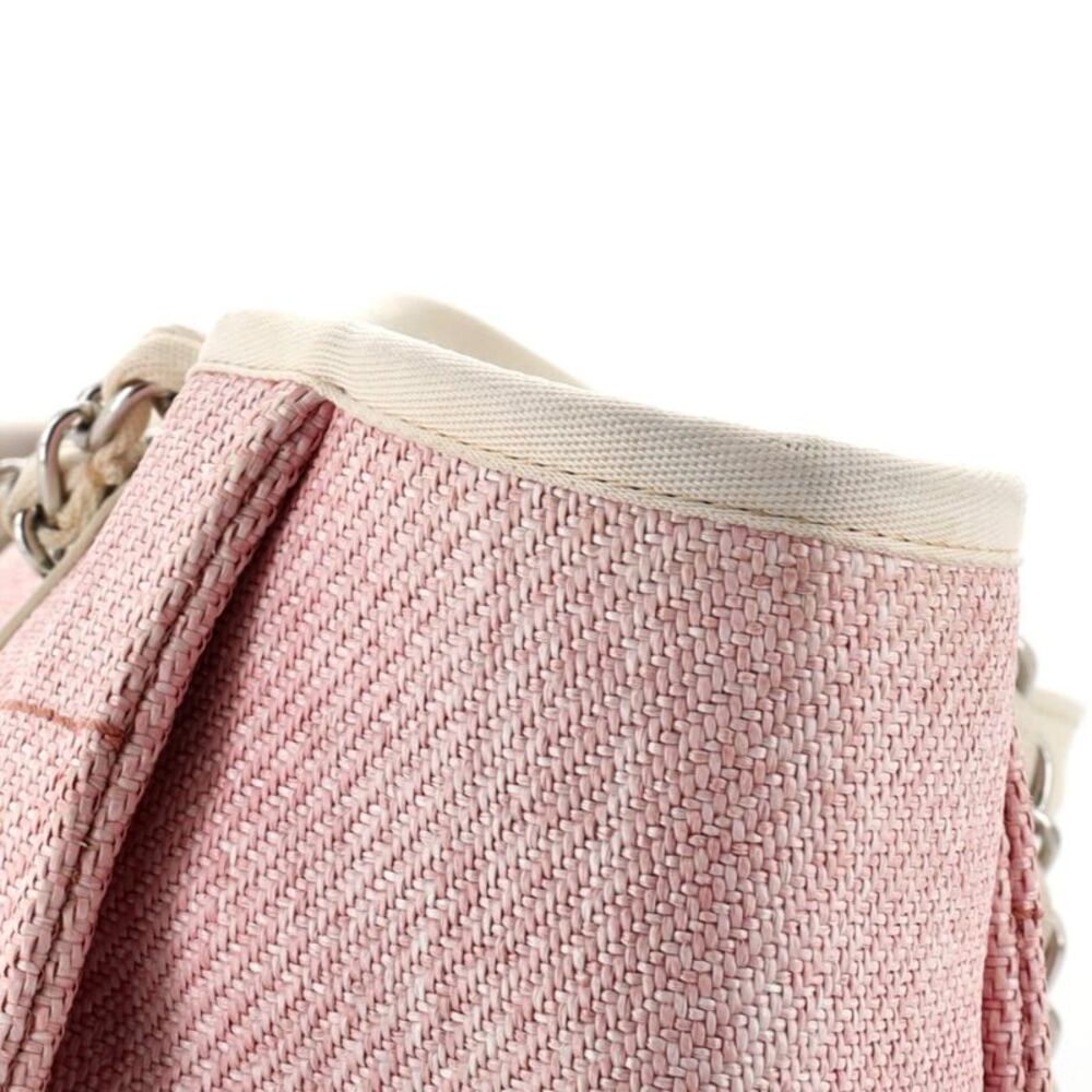 Chanel Deauville Tote Raffia Medium Pink - Picture 7 of 10
